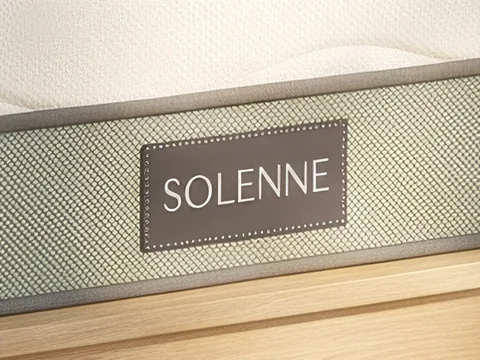 Label crop from Scandinavian bedroom